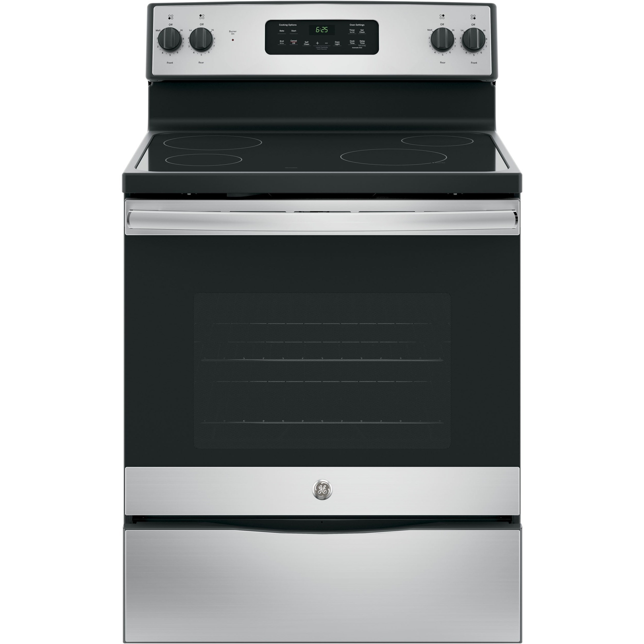 GE Appliances JB625RKSS 30" FreeStanding Electric Range with Power